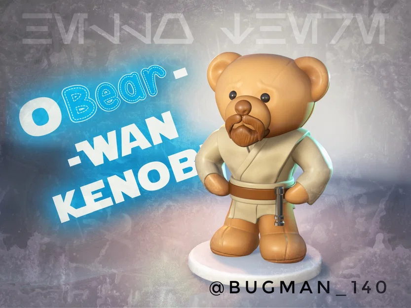 Mô hình OBEAR-Wan Kenobi - Chú gấu Jedi đáng yêu - Image 1
