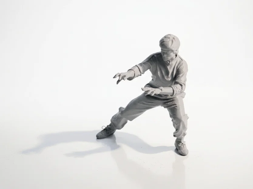 Mô hình 3D Bruce Lee - Tượng võ sĩ huyền thoại phim điện ảnh - Image 1