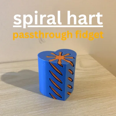 Spiral Heart: Đồ chơi Fidget xoắn hình trái tim in 3D cực chill