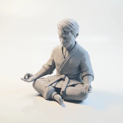 Mô hình 3D Lý Tiểu Long ngồi thiền - Tượng trang trí võ thuật