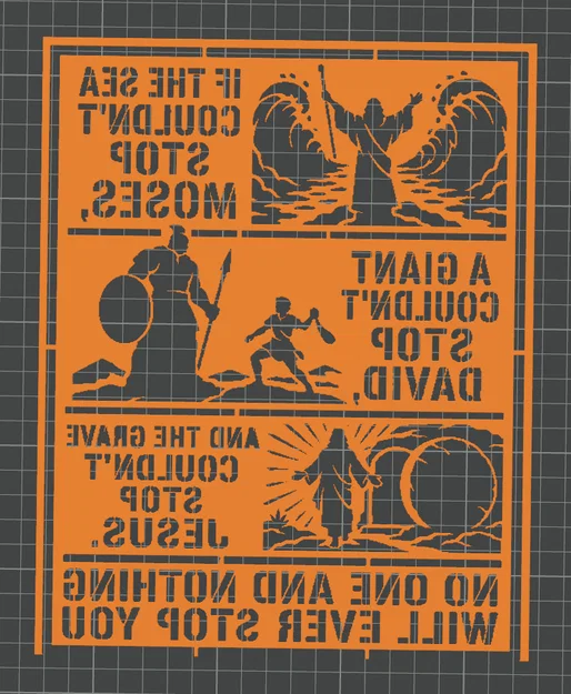 Mẫu Stencil Chúa Jesus/Kinh Thánh truyền cảm hứng - Image 1
