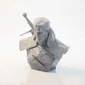 Tượng Geralt The Witcher Phong Cách Brutalist In 3D - Thumbnail 1