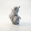 Tượng Geralt The Witcher Phong Cách Brutalist In 3D - Thumbnail 3