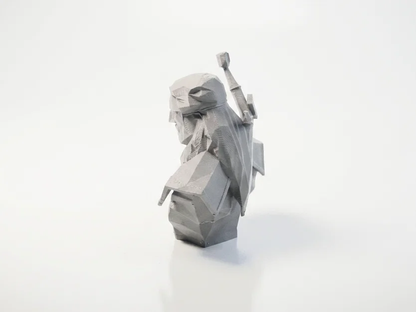 Tượng Geralt The Witcher Phong Cách Brutalist In 3D - Image 4