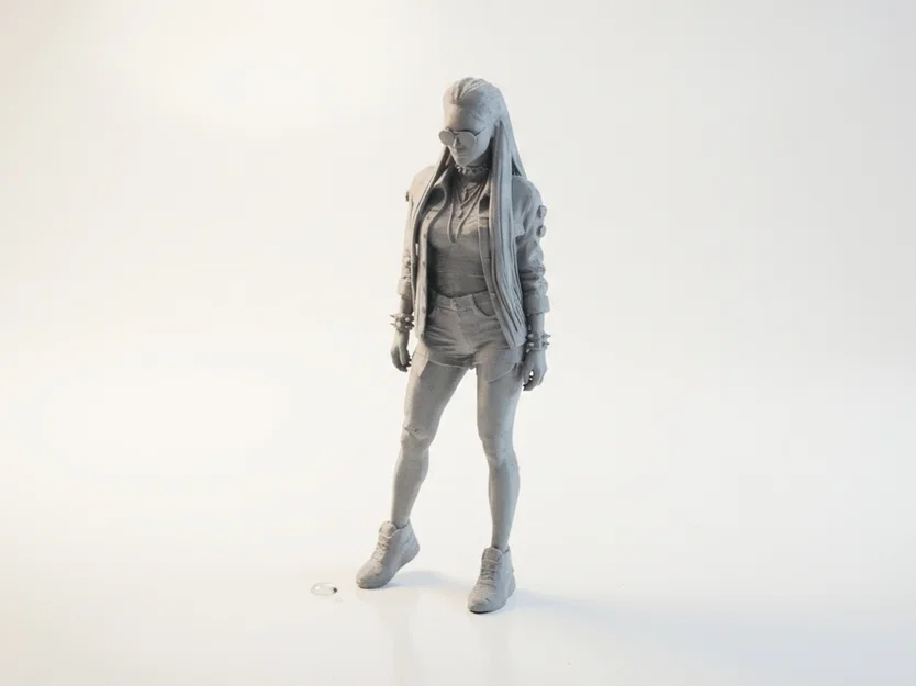 Mô Hình Figurine Cool Goth Girl - Mẫu In 3D Độc Đáo - Image 1