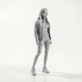 Mô Hình Figurine Cool Goth Girl - Mẫu In 3D Độc Đáo - Thumbnail 2