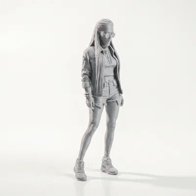Mô Hình Figurine Cool Goth Girl - Mẫu In 3D Độc Đáo