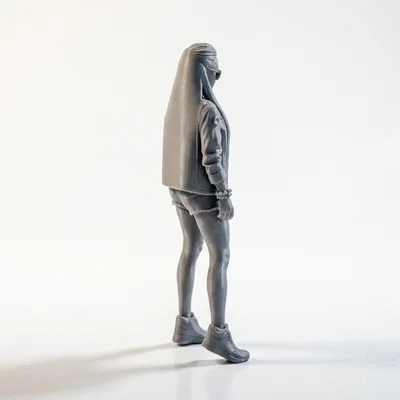 Mô Hình Figurine Cool Goth Girl - Mẫu In 3D Độc Đáo