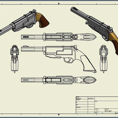 Mô hình súng Revolver in 3D làm đạo cụ cosplay cực chất
