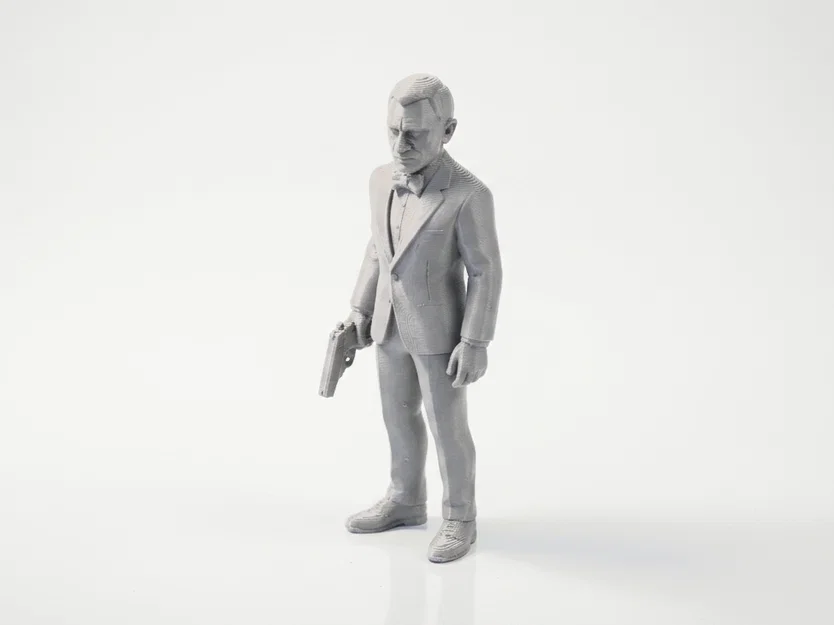 Mô hình 3D Daniel Craig James Bond - Tượng điệp viên 007 in 3D - Image 1