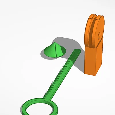 Mô hình con quay mini kèm bệ phóng và dây kéo in 3D
