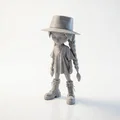 Mô hình 3D Goth Girl Figurine – Phong cách Gothic cho phim ảnh và truyền hình - Thumbnail 1