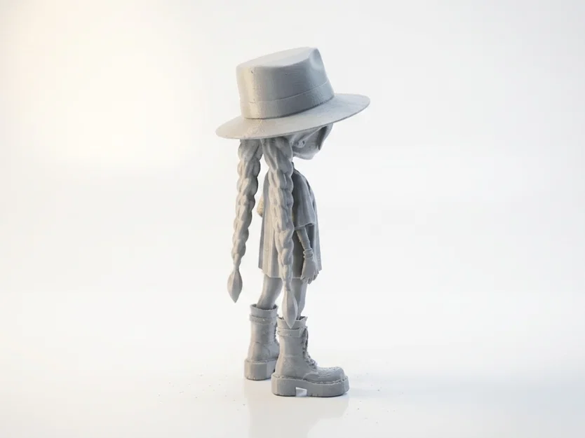 Mô hình 3D Goth Girl Figurine – Phong cách Gothic cho phim ảnh và truyền hình - Image 3