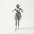Mô hình nhân vật Anime Goth Girl in 3D - Thumbnail 1