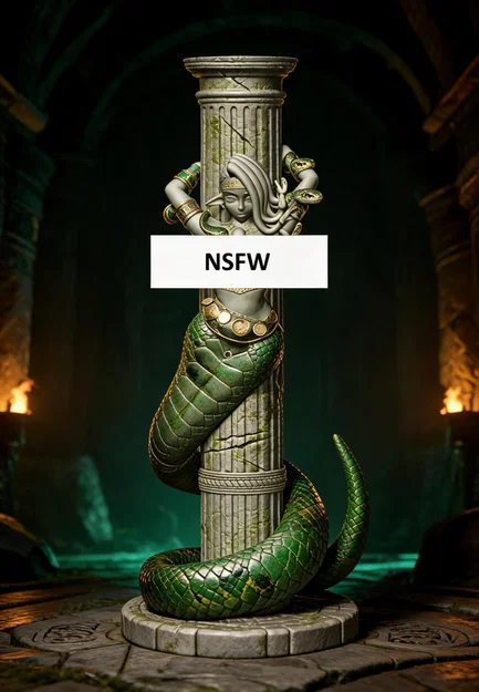 Mô hình 3D tượng Medusa nghệ thuật fantasy tinh xảo - Image 1