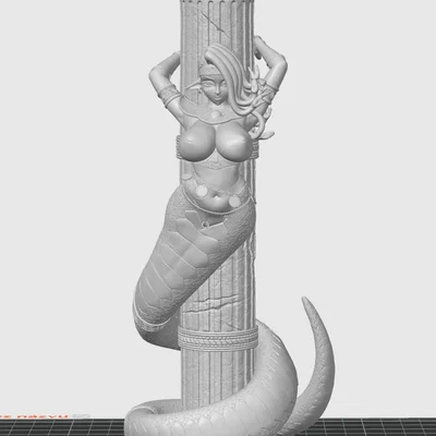 Mô hình 3D tượng Medusa nghệ thuật fantasy tinh xảo