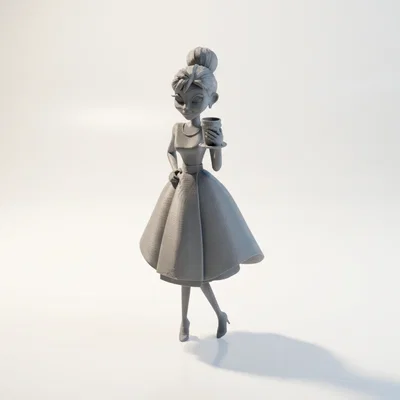 Mô hình Holly Golightly Figurine in 3D phong cách điện ảnh cổ điển