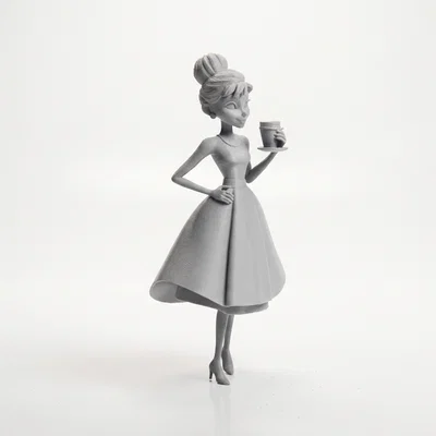 Mô hình Holly Golightly Figurine in 3D phong cách điện ảnh cổ điển