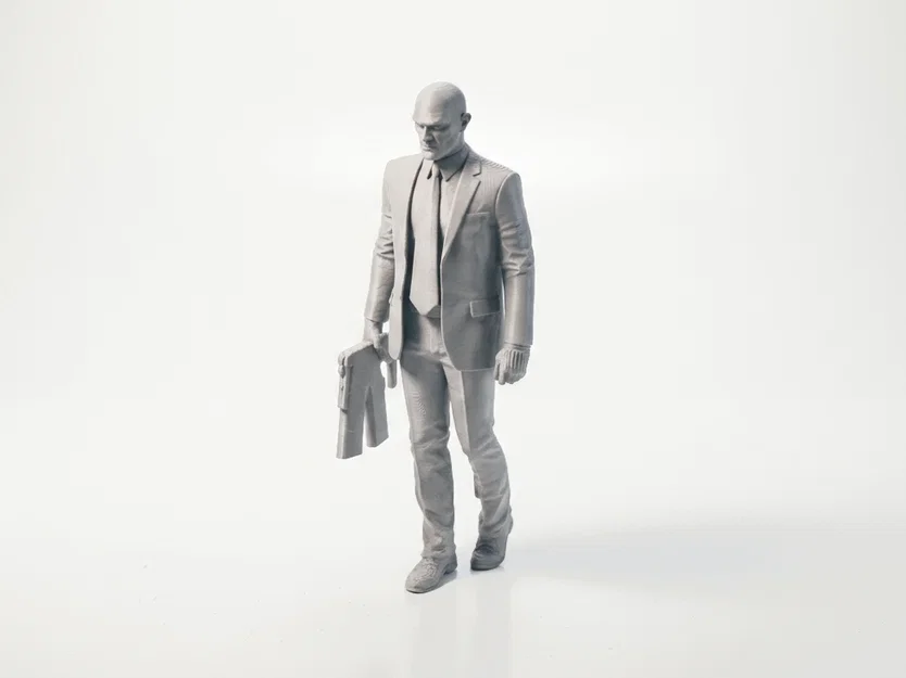 Mô hình 3D Sát thủ Agent 47 - Tượng sưu tầm phong cách Hitman - Image 1