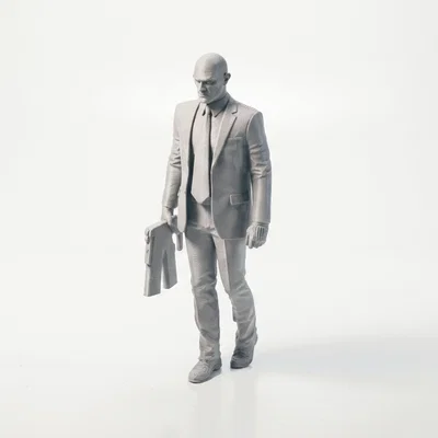 Mô hình 3D Sát thủ Agent 47 - Tượng sưu tầm phong cách Hitman