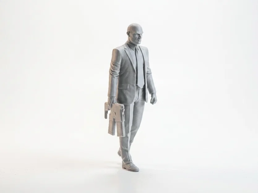 Mô hình 3D Sát thủ Agent 47 - Tượng sưu tầm phong cách Hitman - Image 2