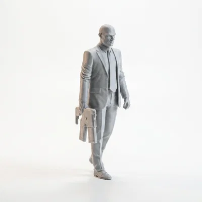 Mô hình 3D Sát thủ Agent 47 - Tượng sưu tầm phong cách Hitman