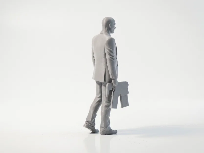 Mô hình 3D Sát thủ Agent 47 - Tượng sưu tầm phong cách Hitman - Image 3