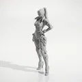 Mô hình tượng nữ chiến binh Sci-Fi in 3D - Thumbnail 1