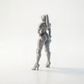 Mô hình tượng nữ chiến binh Sci-Fi in 3D - Thumbnail 4
