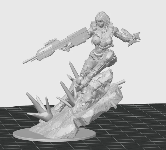 Mô hình 3D Cyberpunk 2077 Battle Girl cho người đam mê in ấn - Image 2