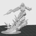 Mô hình 3D Cyberpunk 2077 Battle Girl cho người đam mê in ấn - Thumbnail 2