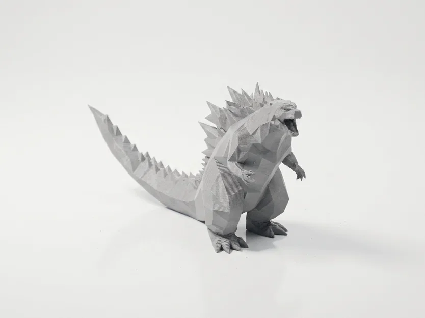 Mô hình Godzilla Low Poly - Tượng 3D in ấn cho fan hâm mộ - Image 3