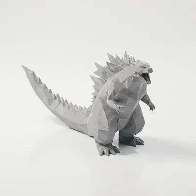 Mô hình Godzilla Low Poly - Tượng 3D in ấn cho fan hâm mộ
