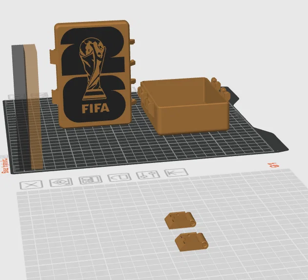 Hộp đựng nhãn dán World Cup 2026 thiết kế 3D đẹp mắt - Image 1