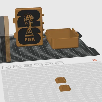 Hộp đựng nhãn dán World Cup 2026 thiết kế 3D đẹp mắt