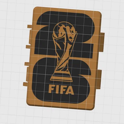 Hộp đựng nhãn dán World Cup 2026 thiết kế 3D đẹp mắt