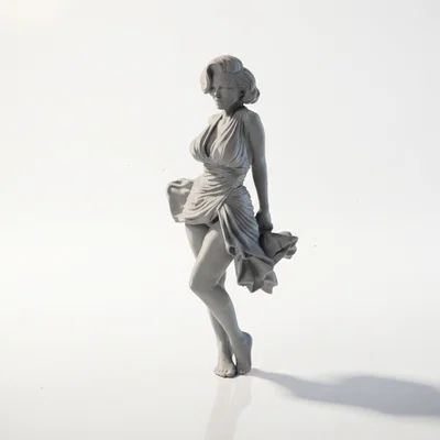 Mô hình 3D Marilyn Monroe khiêu vũ - Tượng nhân vật điện ảnh cổ điển
