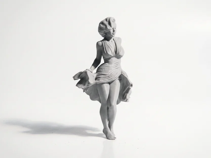 Mô hình 3D Marilyn Monroe khiêu vũ - Tượng nhân vật điện ảnh cổ điển - Image 2