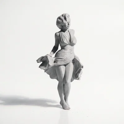 Mô hình 3D Marilyn Monroe khiêu vũ - Tượng nhân vật điện ảnh cổ điển