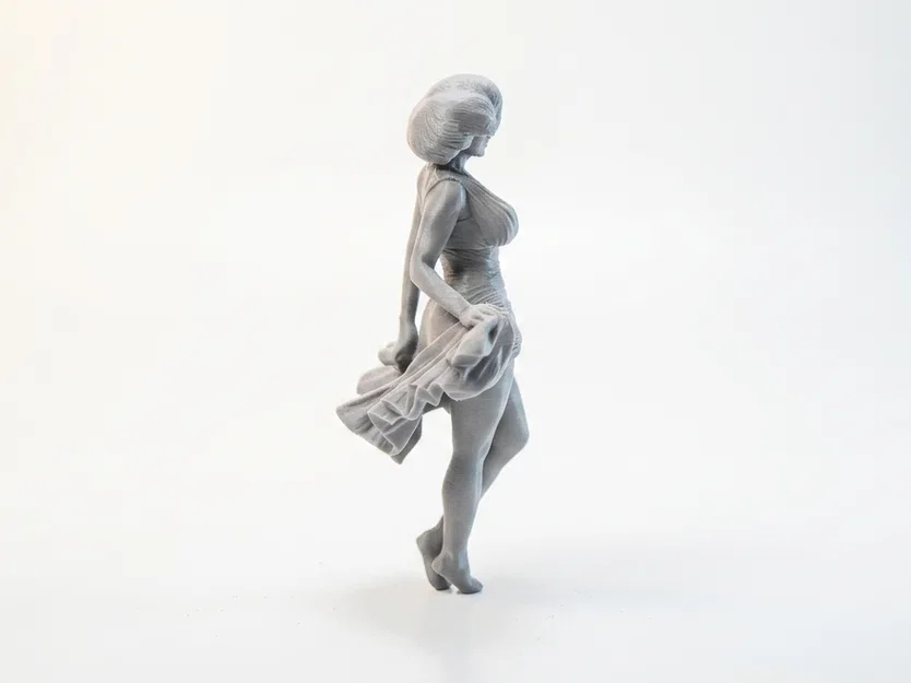 Mô hình 3D Marilyn Monroe khiêu vũ - Tượng nhân vật điện ảnh cổ điển - Image 3