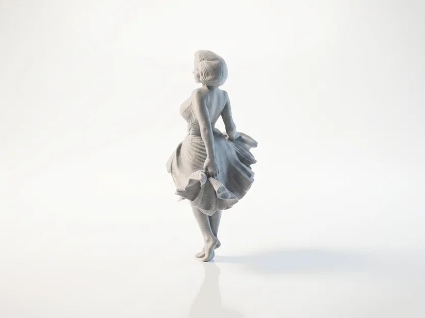 Mô hình 3D Marilyn Monroe khiêu vũ - Tượng nhân vật điện ảnh cổ điển - Image 4