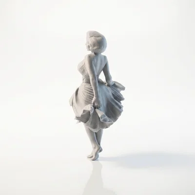 Mô hình 3D Marilyn Monroe khiêu vũ - Tượng nhân vật điện ảnh cổ điển