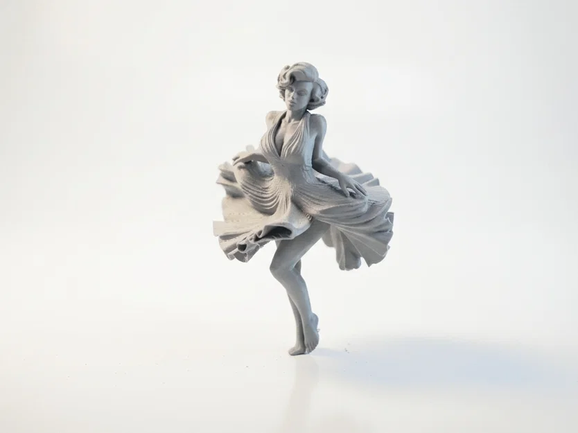 Mô hình 3D Marilyn Monroe nhảy múa - Tượng trưng cho điện ảnh Hollywood - Image 1