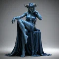 Mô hình 3D Nữ Quỷ Vương ngồi ngai (Demoness 1) siêu chi tiết - Thumbnail 4