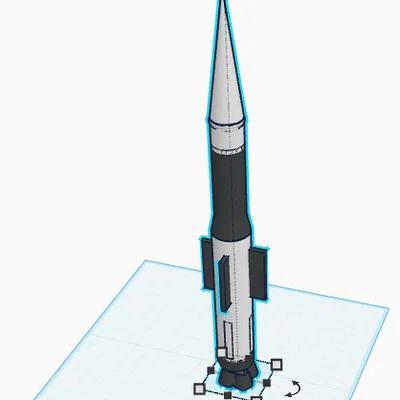 Mô hình tên lửa BambuRocket in 3D độc đáo trang trí bàn làm việc