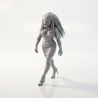 Mô hình 3D Predator Nữ - Nhân vật phim điện ảnh đầy phong cách