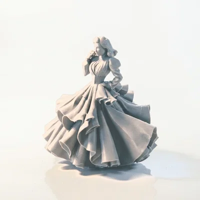 Mô hình 3D Scarlet O'Hara - Nhân vật phim điện ảnh kinh điển