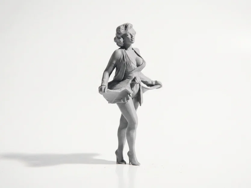 Mô hình 3D Marilyn Monroe - Tượng sưu tầm phong cách điện ảnh cổ điển - Image 2