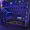 Mặt dưỡng Rack 10 inch cho Raspberry Pi 2B/3B/4B/5B kèm màn hình 1.9 inch và công tắc 12mm - Thumbnail 1