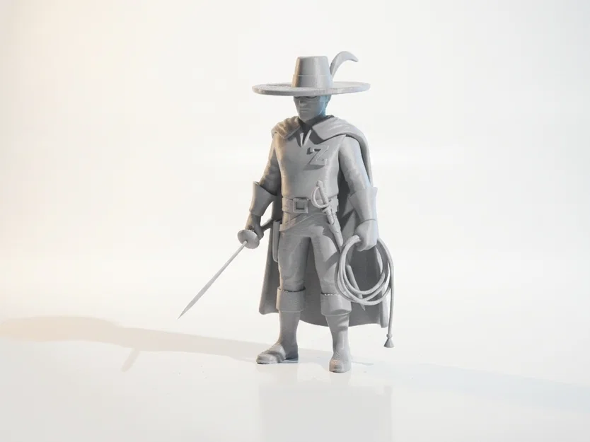 Mô hình 3D Zorro - Tượng sưu tầm phong cách điện ảnh - Image 1